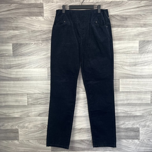 Coldwater Creek Corduroy Pants Women's Size 6 Black Cotton Straight Leg Pull-On - Picture 1 of 15